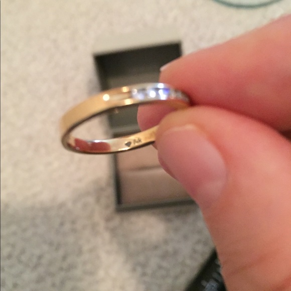 14k diamond channel set eternity band - Picture 7 of 11